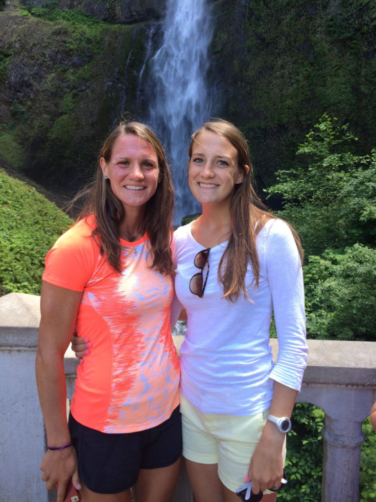 Angie (right) and her sister, Heather